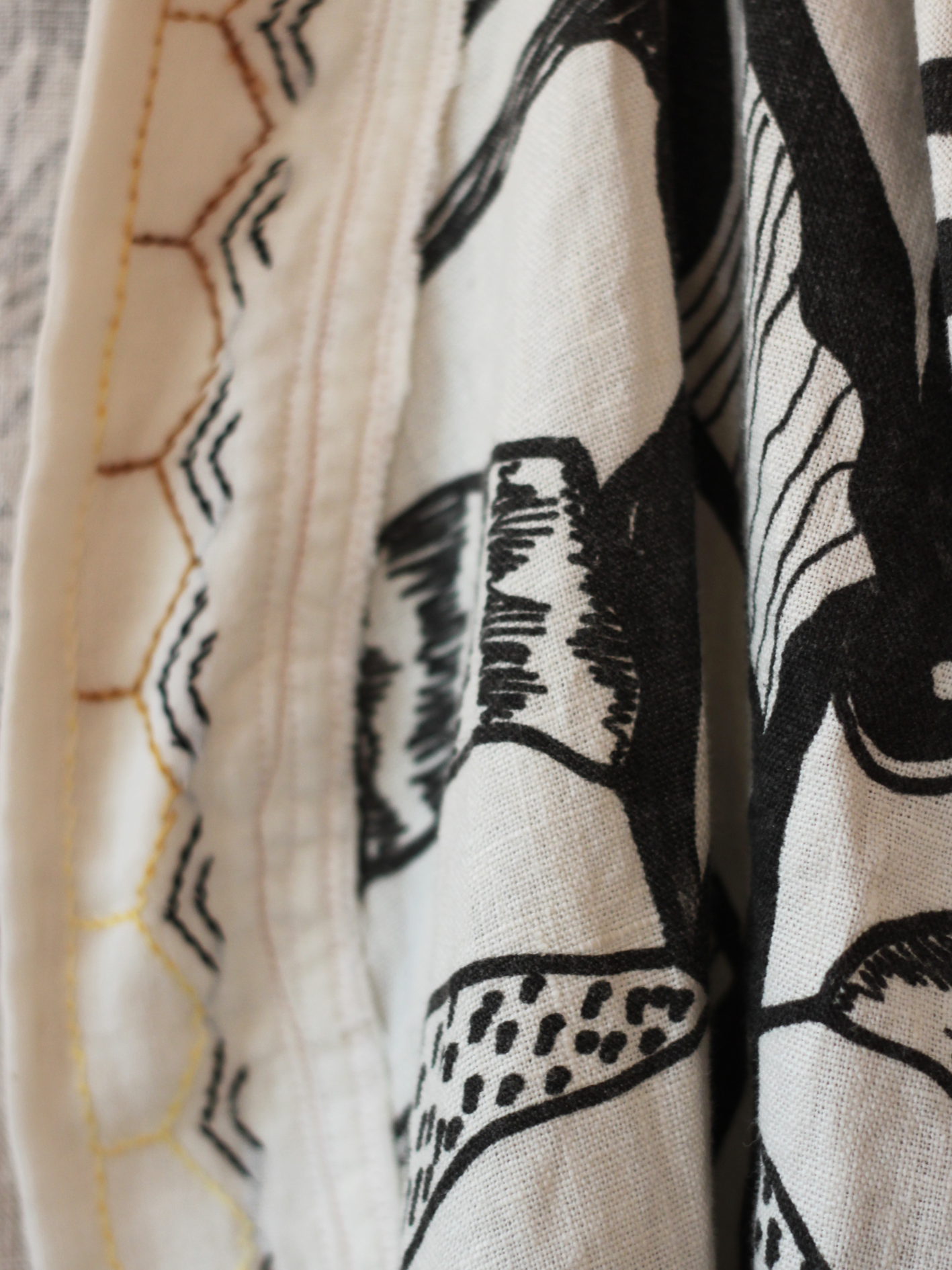 Kimono 1 - Blommor & Broar + 50-tals gardin