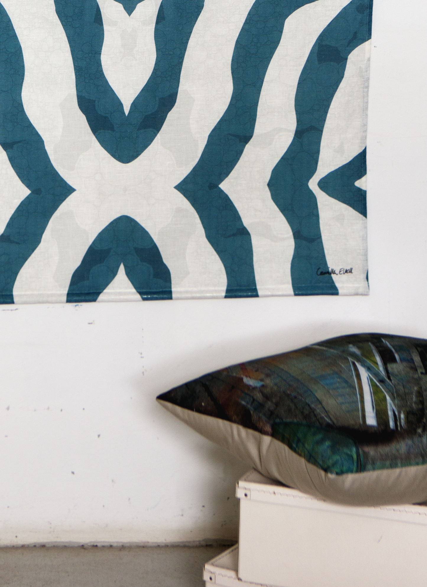 Väggtextil Diamond Blue