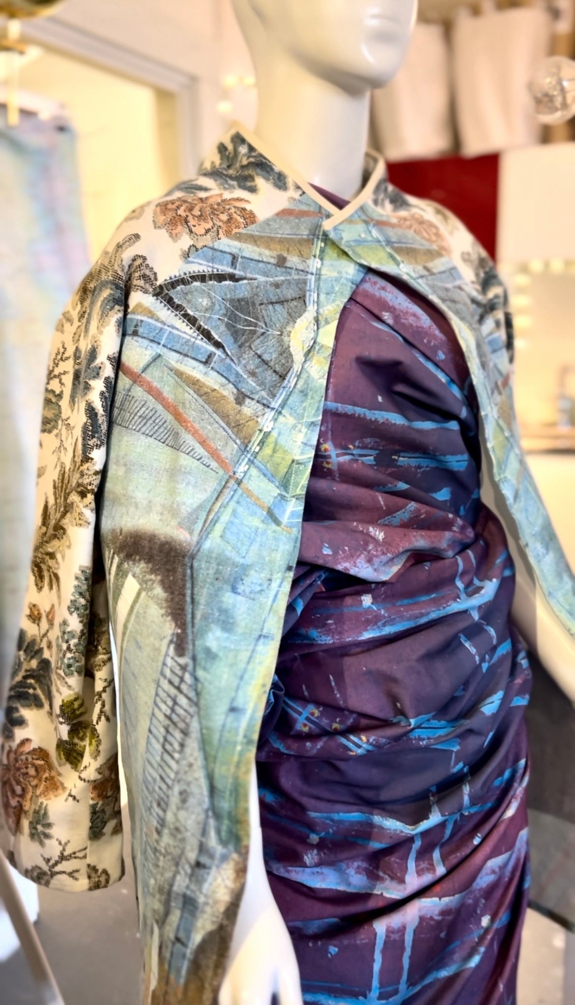 Add new design - Skjortrock: Toalettfabriken Blue + vintagetyg 50-tal