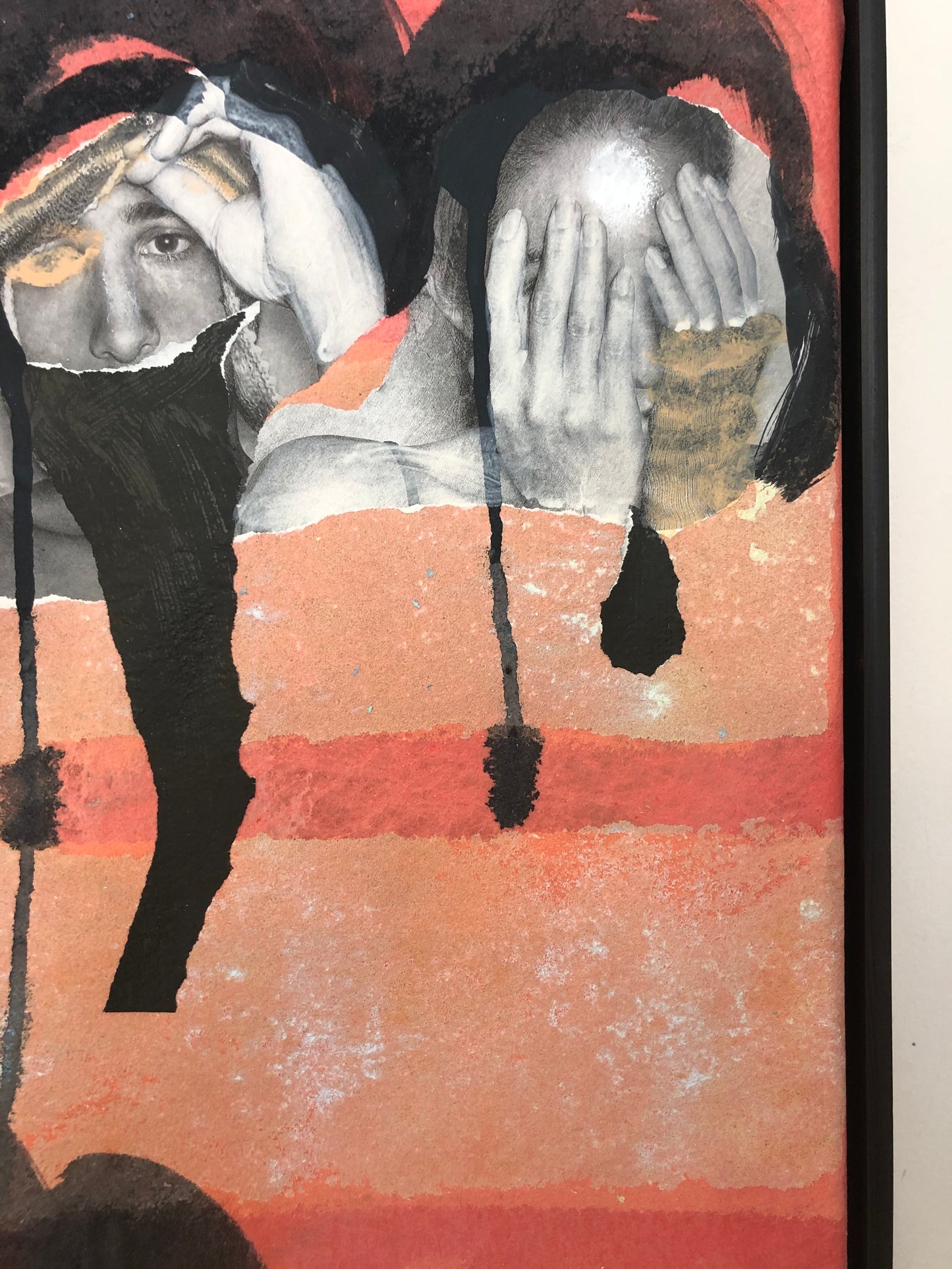 Black Tear - peach/yellow - 80x100 cm