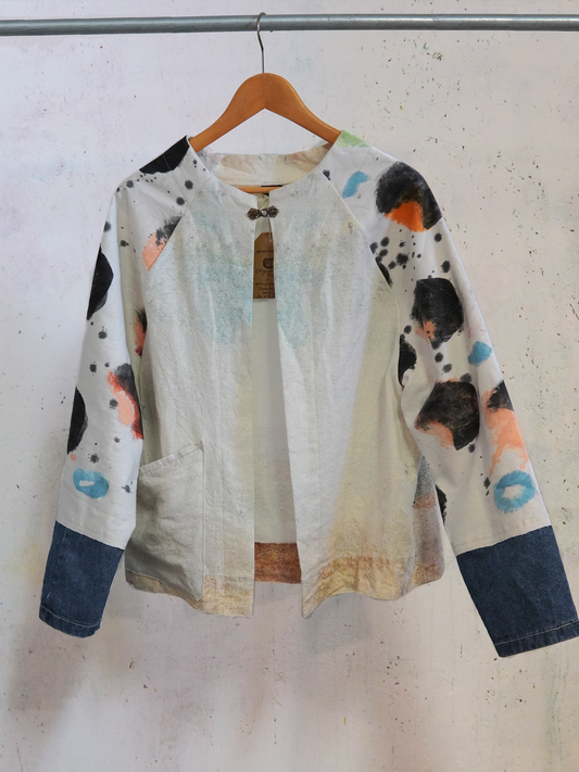 Add new design - Skjortjacka: originalmålad textil + Painted Horizon