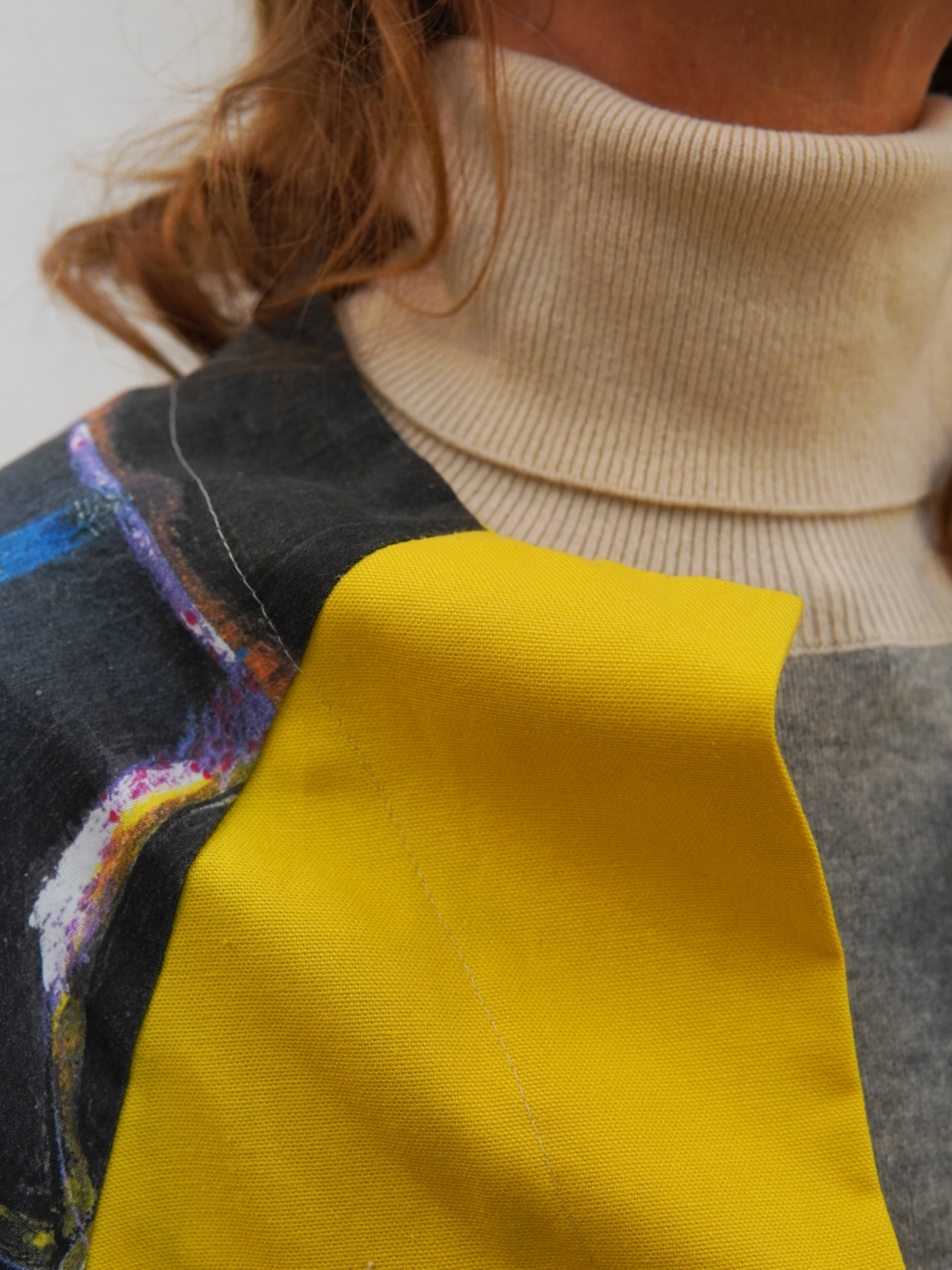 SOLD - Add new design - Skjortrock: Art Deco Assymetri + Yellow leftover