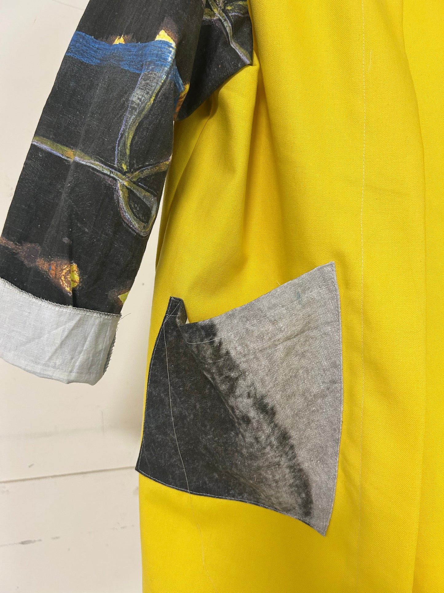 SOLD - Add new design - Skjortrock: Art Deco Assymetri + Yellow leftover