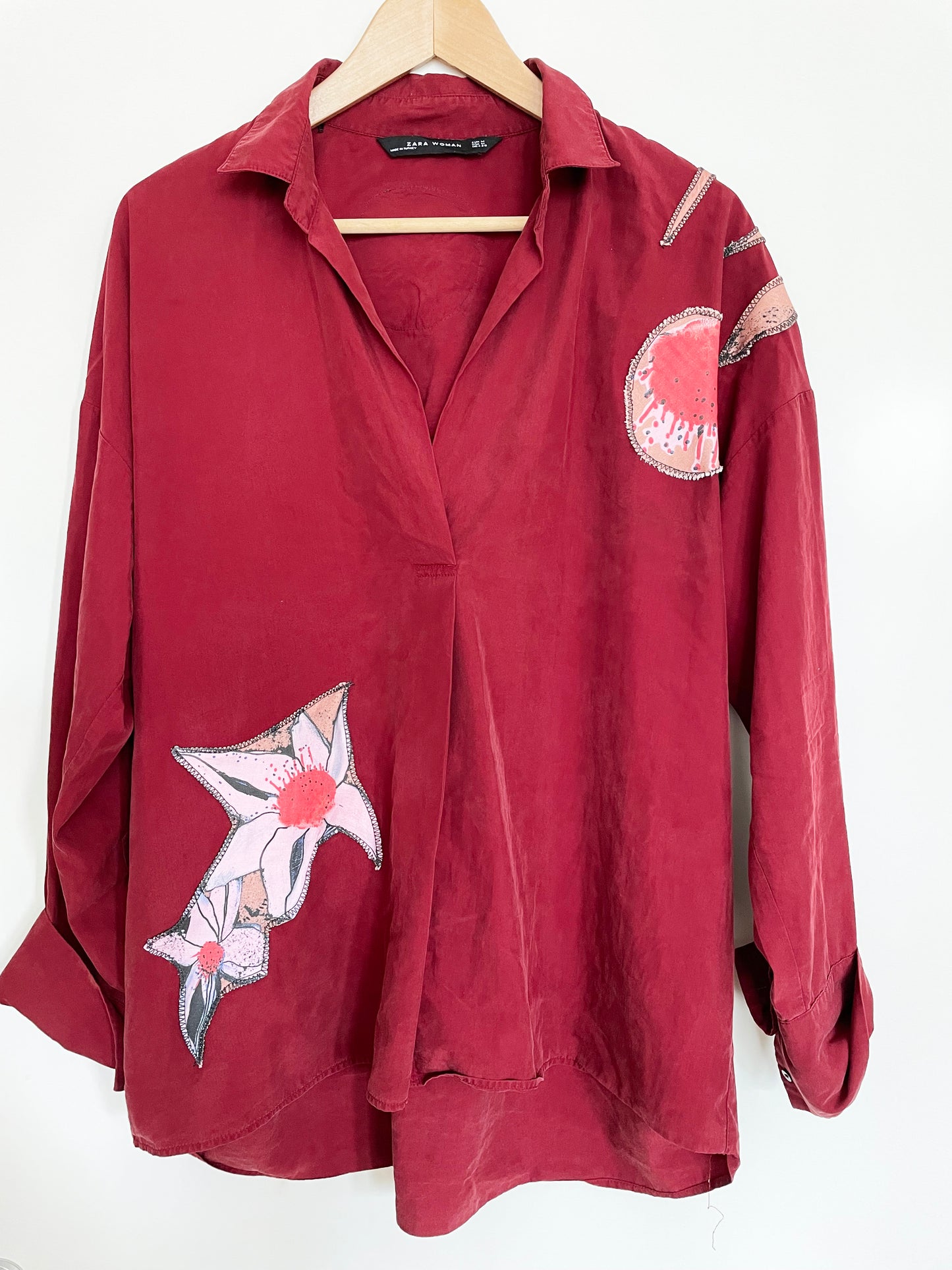 Add new design - Blus + applikationer stl M