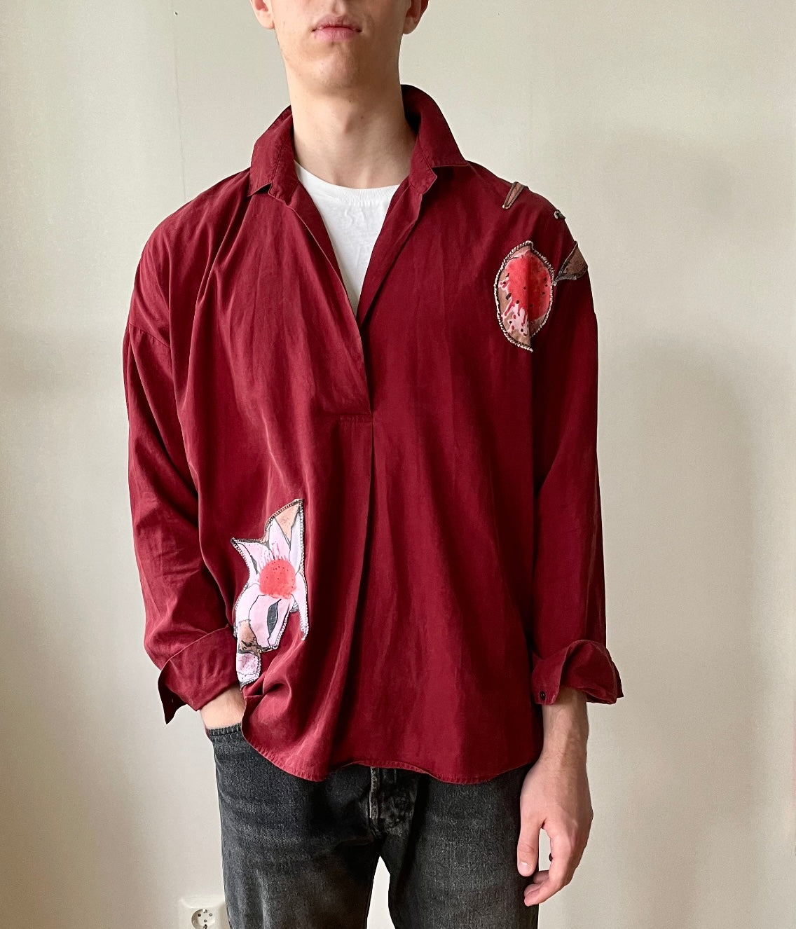 Add new design - Blus + applikationer stl M