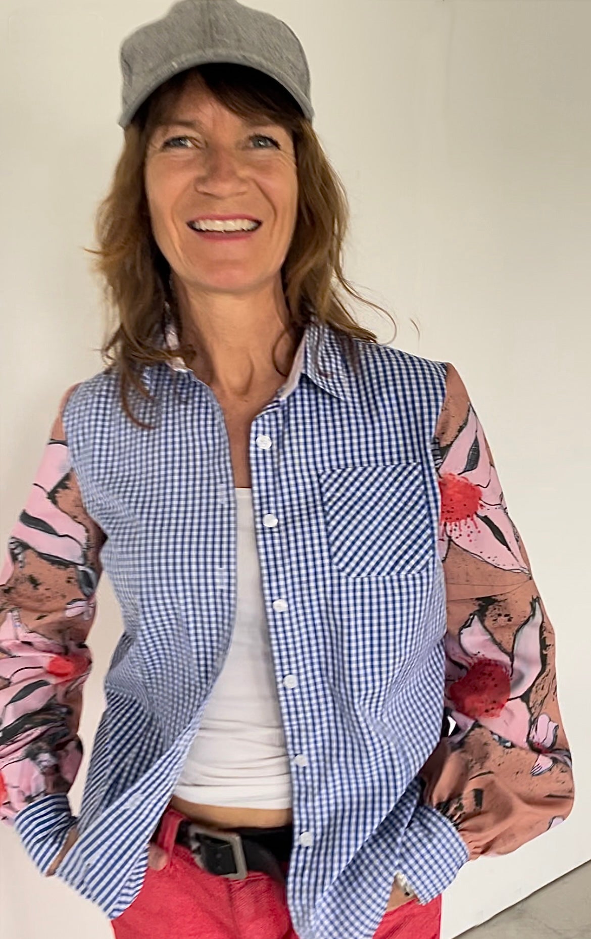 Add new design - Skjorta + skiftad ärm stl S