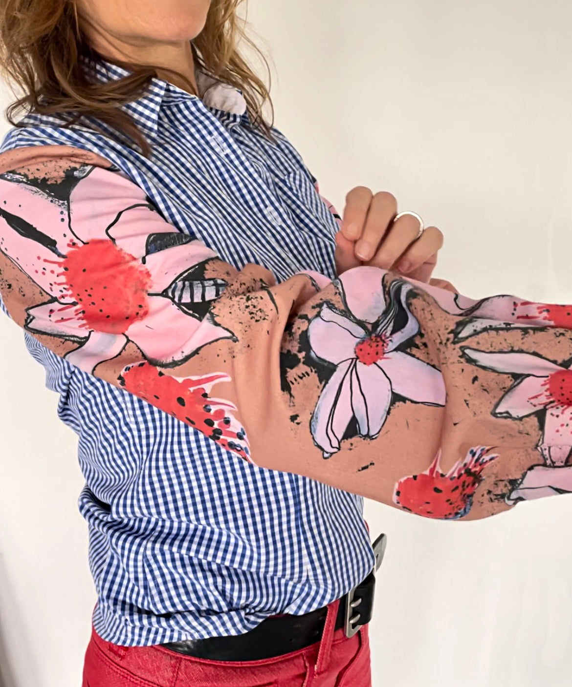 Add new design - Skjorta + skiftad ärm stl S